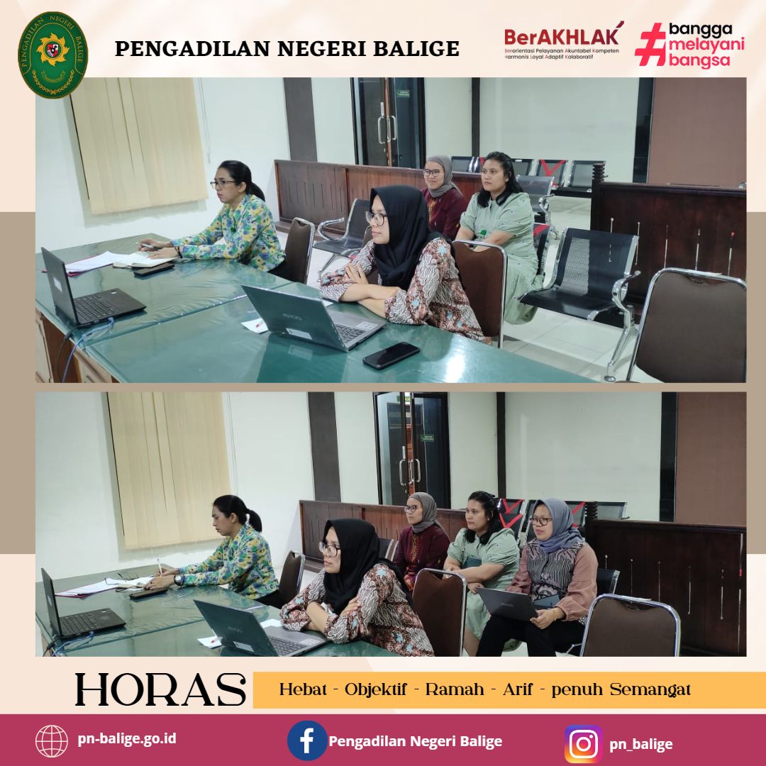 Pembinaan Teknis dan Administrasi Yudisial Pengadilan Tinggi Medan pada hari Jumat 16 Juni 2023 